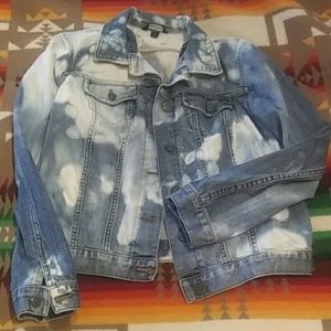 Vintage bleached out denium jacket